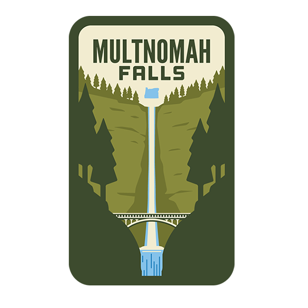 Multnomah Falls Sticker | Patchmarks Oregon State Parks