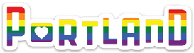 Portland Skyline "Pride" Weatherproof Vinyl Sticker | Patchmarks Oregon State Parks