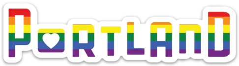 Portland Skyline "Pride" Weatherproof Vinyl Sticker | Patchmarks Oregon State Parks