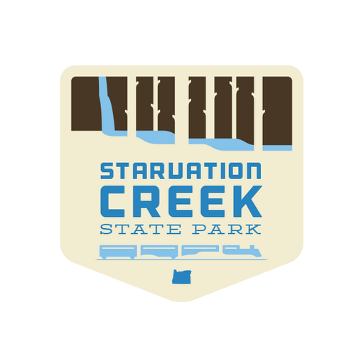 Starvation Creek State Park Sticker | Patchmarks Oregon State Parks