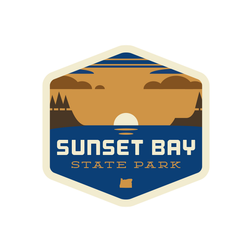 Sunset Bay State Park Sticker | Patchmarks Oregon State Parks