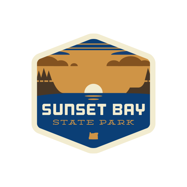 Sunset Bay State Park Sticker | Patchmarks Oregon State Parks