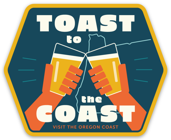Toast to the Coast 3" Sticker | Patchmarks Oregon State Parks
