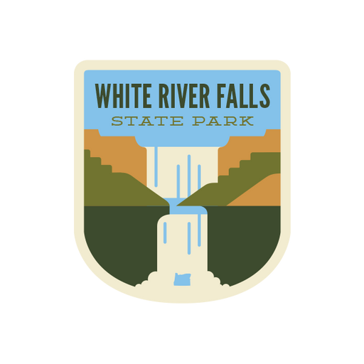 White River Falls State Park Sticker | Patchmarks Oregon State Parks