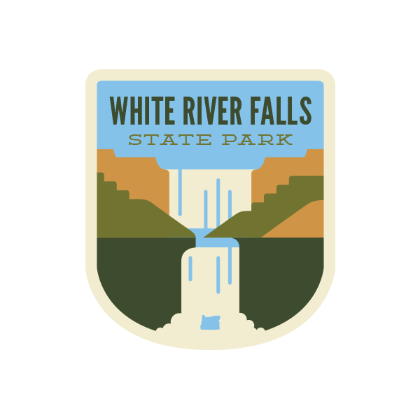 White River Falls State Park Sticker | Patchmarks Oregon State Parks